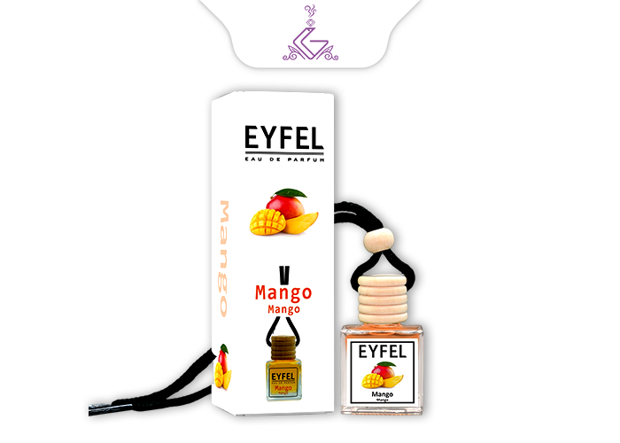 خوشبو کننده ماشینی آویز(شیشه ای) انبه/ منگو MANGO برند ایفل EYFEL