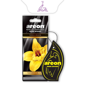 خوشبو کننده ماشینی آویز(کارتی) وانیل سیاه VANILLA BLACK برند آرئون AREON